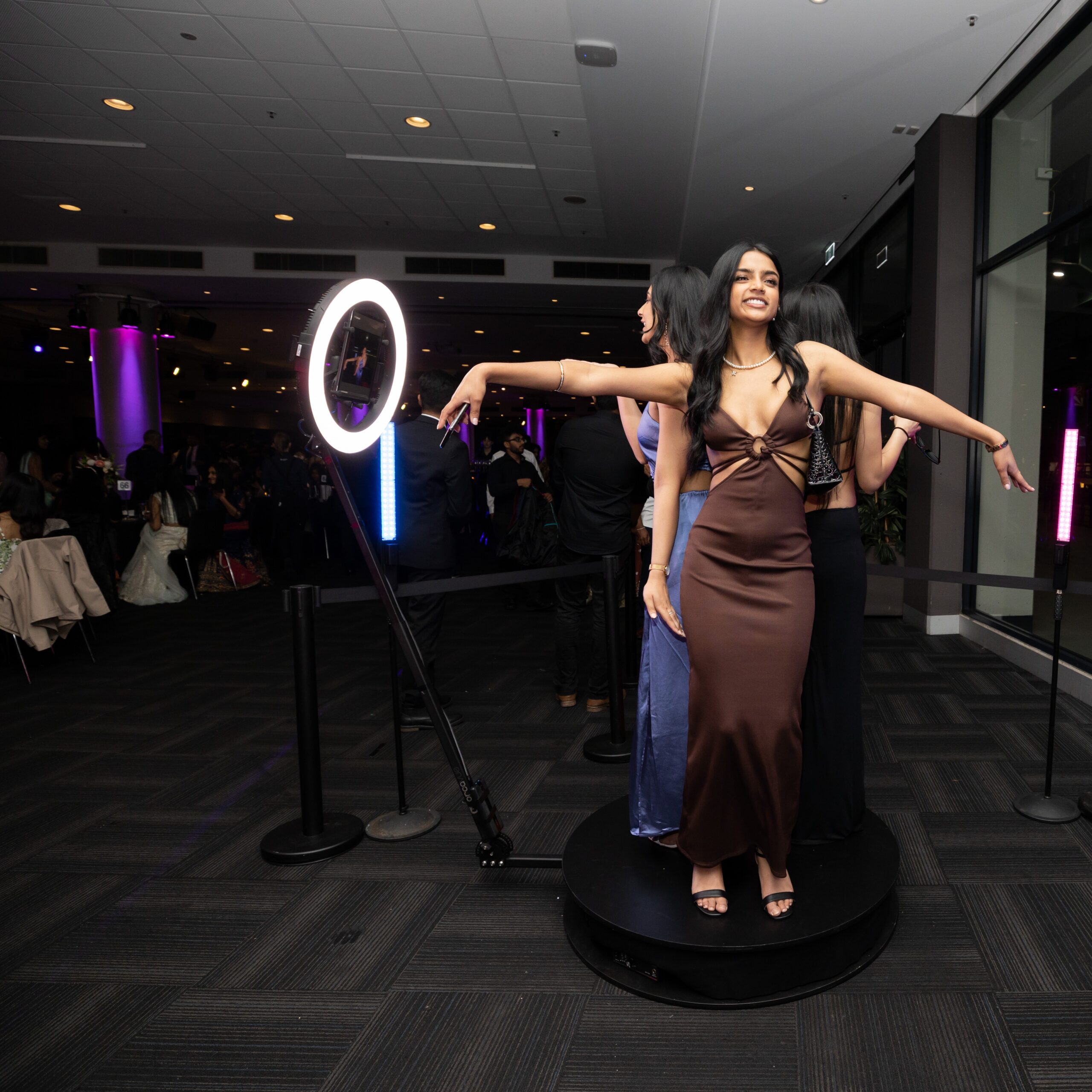 three young ladies performing in front of the audience