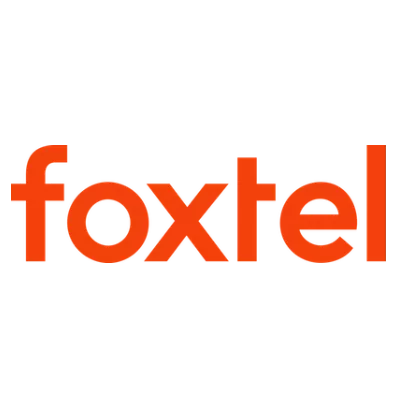 foxtel logo in orange lower case